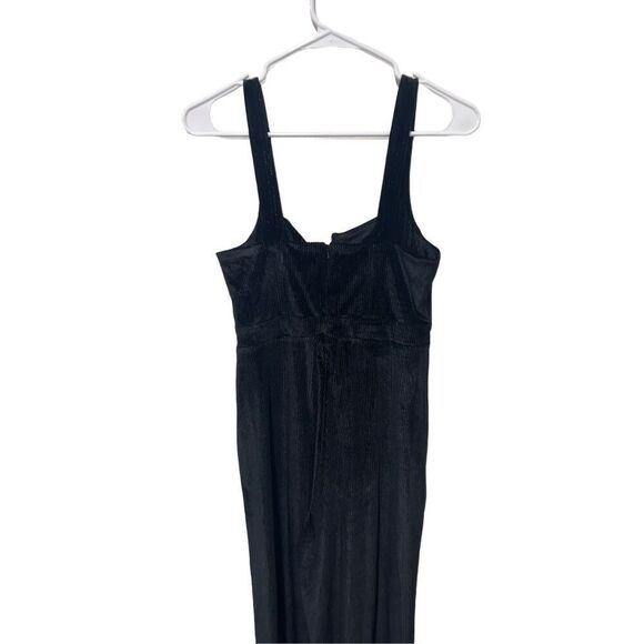 L*Space Wide Leg Sleeveless Velvet Corduroy Vera Jumper Black Size Small… - Picture 8 of 11